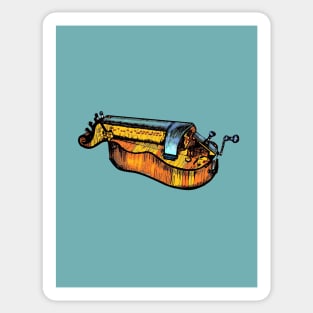 Guitar Bodied Hurdy-Gurdy Sticker